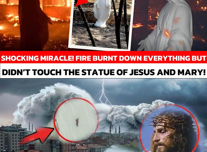 MIRACLE! Fire Destroys Everything Except Holy Bible and Statue of Jesus and Mary.
